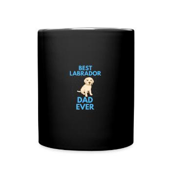 Meilleur Labrador Papa Cadeau fête des pères Labrador - Mug uni - noir - Devant