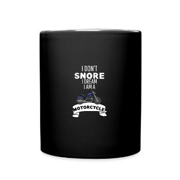 Drôle de ronflement Motard Moto moto - Mug uni - noir - Devant
