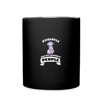 Salamander Pet Space Astronaut Axolotl - Full Colour Mug - black - Front