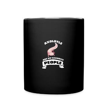Salamander Haustier Lustiges Geschenk Axolotl - Tasse einfarbig - Schwarz - Vorne