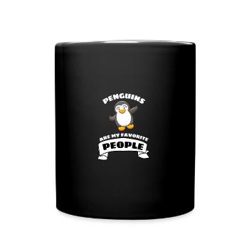 Antarctica Animal Lovers Zoo Animal Funny Penguin - Full Colour Mug - black - Front