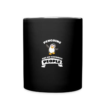 Antarctica Animal Gift Zoo Bird Funny Penguin - Full Colour Mug - black - Front