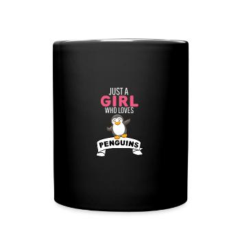 Animal Lovers Antarctica Animal Girl Penguin - Full Colour Mug - black - Front
