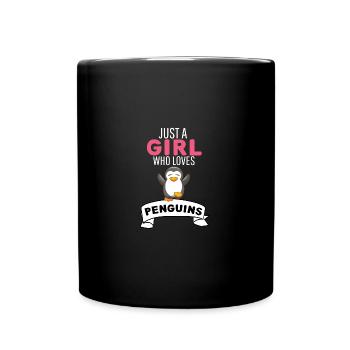 Zoo Vogel Antarktis Tier Mädchen Geschenk Pinguin - Tasse einfarbig - Schwarz - Vorne