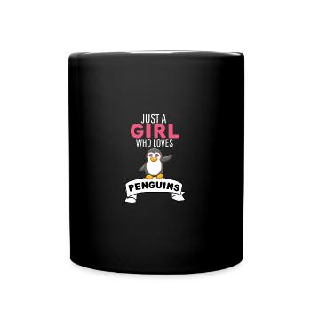 Antarctica Animal Girl Gift Funny Penguin - Full Colour Mug - black - Front