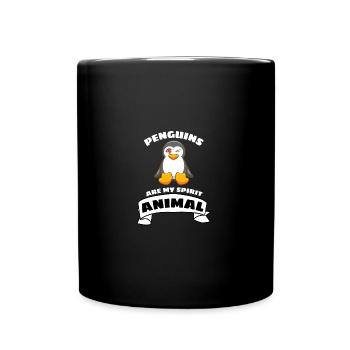 Antarctic Zoo Animal Gift Cute Penguin - Full Colour Mug - black - Front