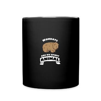 Wombats are my spiritual animal Wombat - Full Colour Mug - black - Front