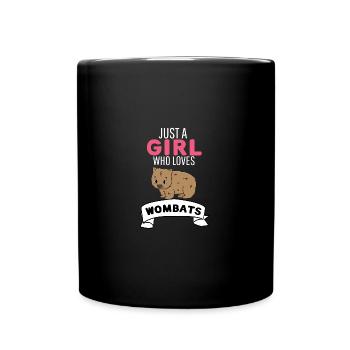 Australie Animal Girl Gift Cute Wombat - Mug uni - noir - Devant