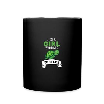Océan Animal De Mer Animal Fille Cadeau Tortue - Mug uni - noir - Devant
