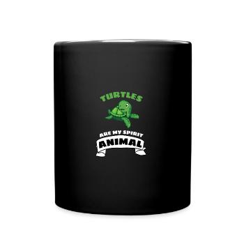 Créature marine Océan Animal Cadeau Tortue Mignonne - Mug uni - noir - Devant