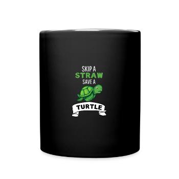 Amoureux des animaux de mer Tortue animale de mer - Mug uni - noir - Devant