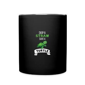 Ocean Animal Drôle de Tortue Cadeau - Mug uni - noir - Devant