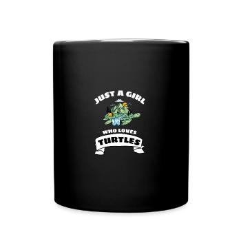 Nature Landscape Animal Girl Gift Turtle - Full Colour Mug - black - Front