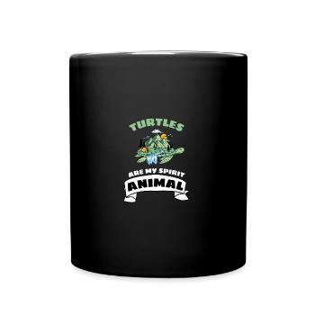 Turtles are my spiritual animal - Full Colour Mug - black - Front