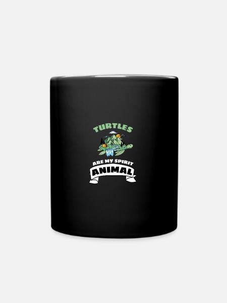 Les tortues sont mon animal spirituel - Mug uni - noir