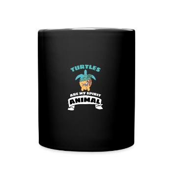 Été Plage Animal Drôle Cadeau Tortue - Mug uni - noir - Devant
