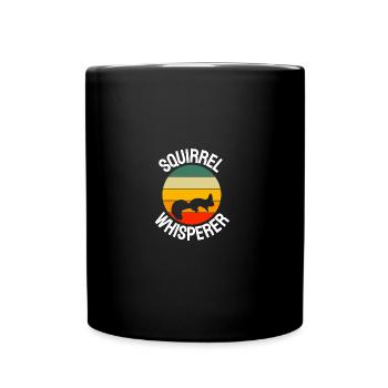 Forest Animal Lovers Rodent Retro Squirrel - Full Colour Mug - black - Front