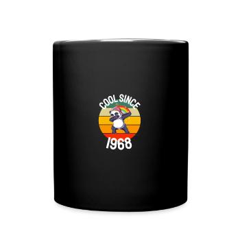 Cool Seit 1968 Retro Dabbing Panda 54. Geburtstag - Tasse einfarbig - Schwarz - Vorne