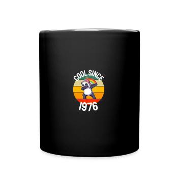 Cool Seit 1976 Retro Dabbing Panda 46. Geburtstag - Tasse einfarbig - Schwarz - Vorne