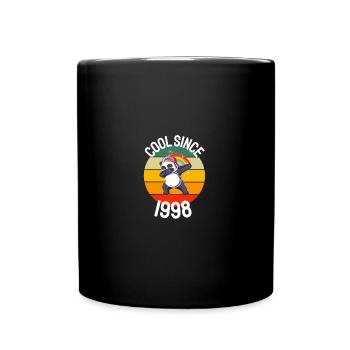 Cool Seit 1998 Retro Dabbing Panda 24. Geburtstag - Tasse einfarbig - Schwarz - Vorne