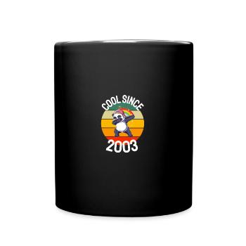 Cool Seit 2003 Retro Dabbing Panda 19. Geburtstag - Tasse einfarbig - Schwarz - Vorne
