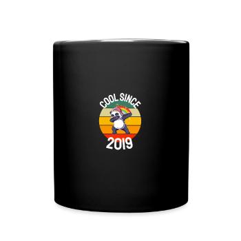 Cool depuis 2019 Retro Dabbing Panda 3ème anniversaire - Mug uni - noir - Devant