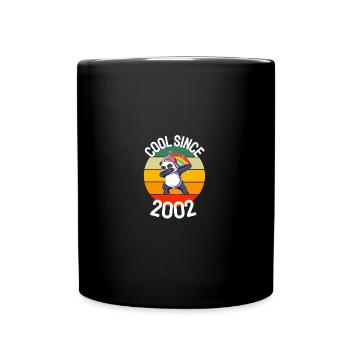 Cool Seit 2002 Retro Dabbing Panda 20. Geburtstag - Tasse einfarbig - Schwarz - Vorne