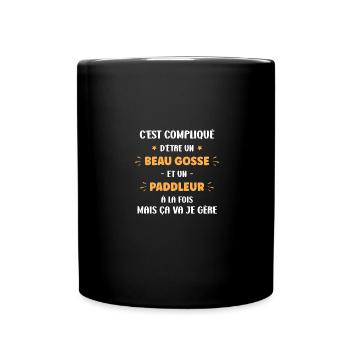 Compliqué beau gosse et paddleur - Mug uni - noir - Devant