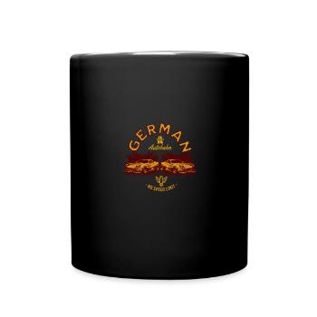 German Autobahn car - Tasse einfarbig - Schwarz - Vorne