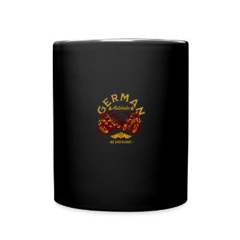 German Autobahn Motorcycle - Tasse einfarbig - Schwarz - Vorne