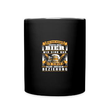 Ich bin nicht süchtig nach bier - Tasse einfarbig - Schwarz - Vorne