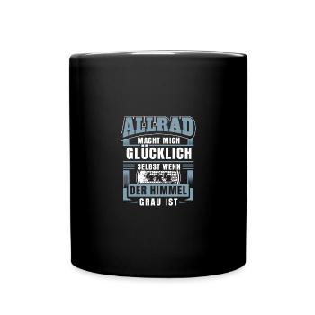 Allrad macht mich glücklich - Tasse einfarbig - Schwarz - Vorne