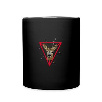 DEER DEER DEER BOIS NEON 90S SHIRT MOTIF CADEAU - Mug uni - noir - Devant