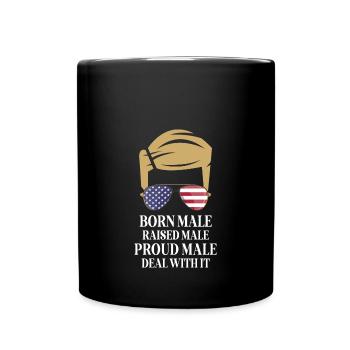 Homme né mâle élevé - Mug uni - noir - Devant