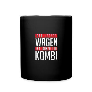 Der letzte Wagen ist immer ein Kombi - Tasse einfarbig - Schwarz - Vorne