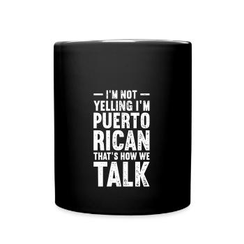 Puerto Rico - Tasse einfarbig - Schwarz - Vorne