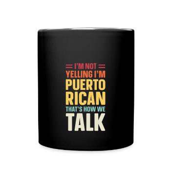 Puerto Rico - Tasse einfarbig - Schwarz - Vorne