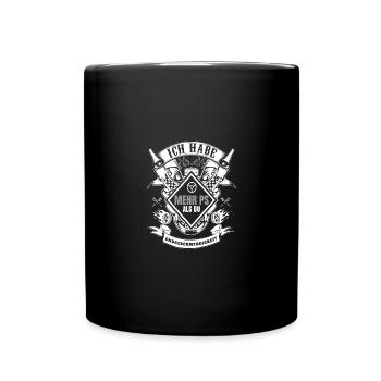 Ich habe mehr PS als du Endgeschwindigkeit - Tasse einfarbig - Schwarz - Vorne