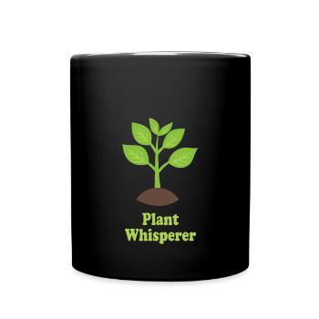 Chuchoteur de plantes - Mug uni - noir - Devant