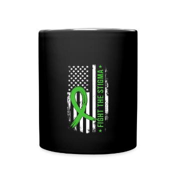 In May, we wear Green Mental Health - Full Colour Mug - black - Front