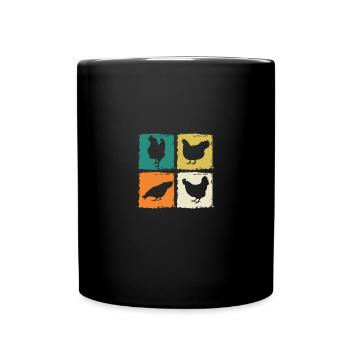 Chickens Hen - Full Colour Mug - black - Front