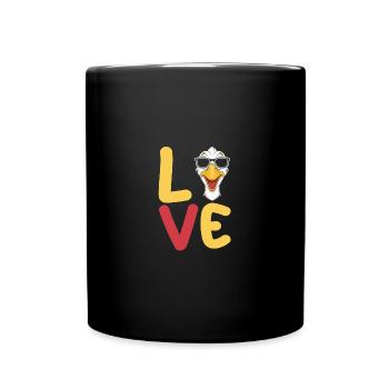 Gans - Tasse einfarbig - Schwarz - Vorne