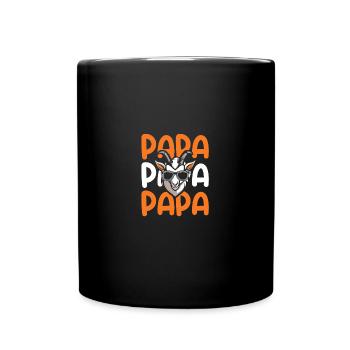 Papa Père Chèvres - Mug uni - noir - Devant