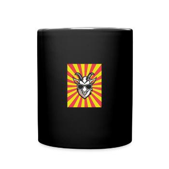 Chèvres - Mug uni - noir - Devant