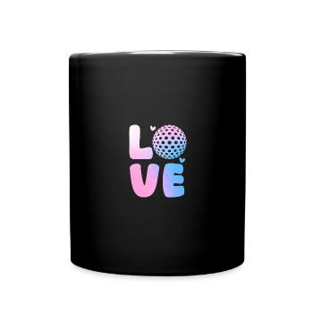 Golfspieler Golf - Tasse einfarbig - Schwarz - Vorne