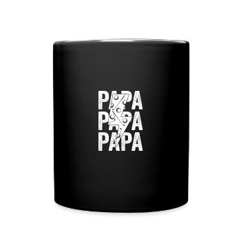 Golfspieler Papa Vater Golf - Tasse einfarbig - Schwarz - Vorne