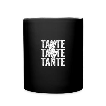Golfspieler Tante Golf - Tasse einfarbig - Schwarz - Vorne