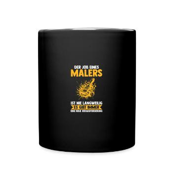 Maître Peintre Compagnon Peintre - Mug uni - noir - Devant