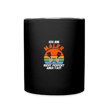 Maître Peintre Compagnon Peintre - Mug uni - noir - Devant