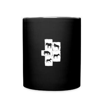 Esel - Tasse einfarbig - Schwarz - Vorne